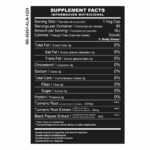Curcumina + Piperina - tabla de información nutricional