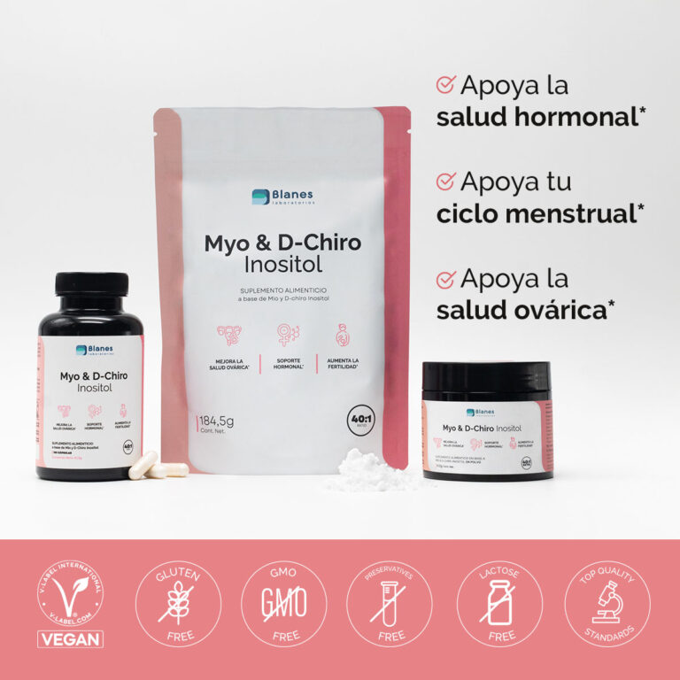 Myo & D-Chiro Inositol - apoya la salud hormonal. Apoya tu ciclo menstrual. Apoya la salud ovárica