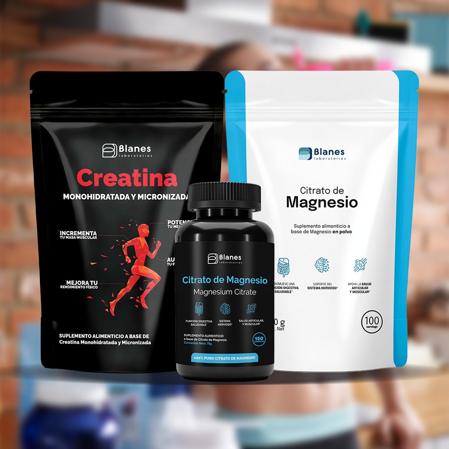 Creatina + Citrato de Magnesio en polvo y cápsulas
